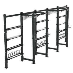 Cable Machine Power rack with Bumper Plate Storage, Pull-Up Bar & Slam Ball Storage
