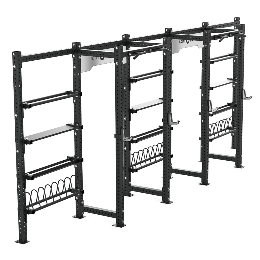 Cable Machine Power rack with Bumper Plate Storage, Pull-Up Bar & Slam Ball Storage