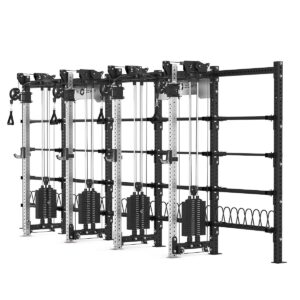 Cable Machine Power rack with Bumper Plate Storage, Pull-Up Bar & Slam Ball Storage