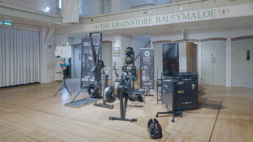 RPM Power equipment at a vendor hall in Hyrox Cork