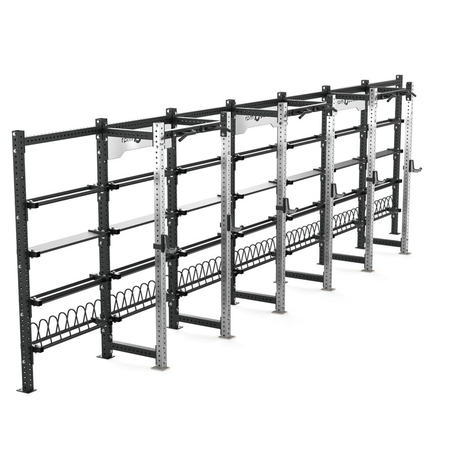 Cable Machine Power rack with Bumper Plate Storage, Pull-Up Bar & Slam Ball Storage