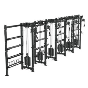 Cable Machine Power rack with Bumper Plate Storage, Pull-Up Bar & Slam Ball Storage