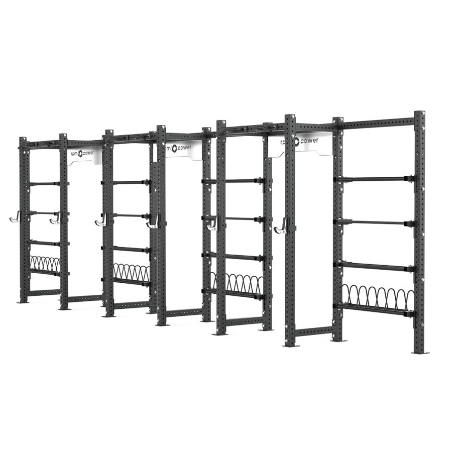 Cable Machine Power rack with Bumper Plate Storage, Pull-Up Bar & Slam Ball Storage