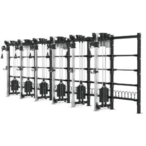 Cable Machine Power rack with Bumper Plate Storage, Pull-Up Bar & Slam Ball Storage