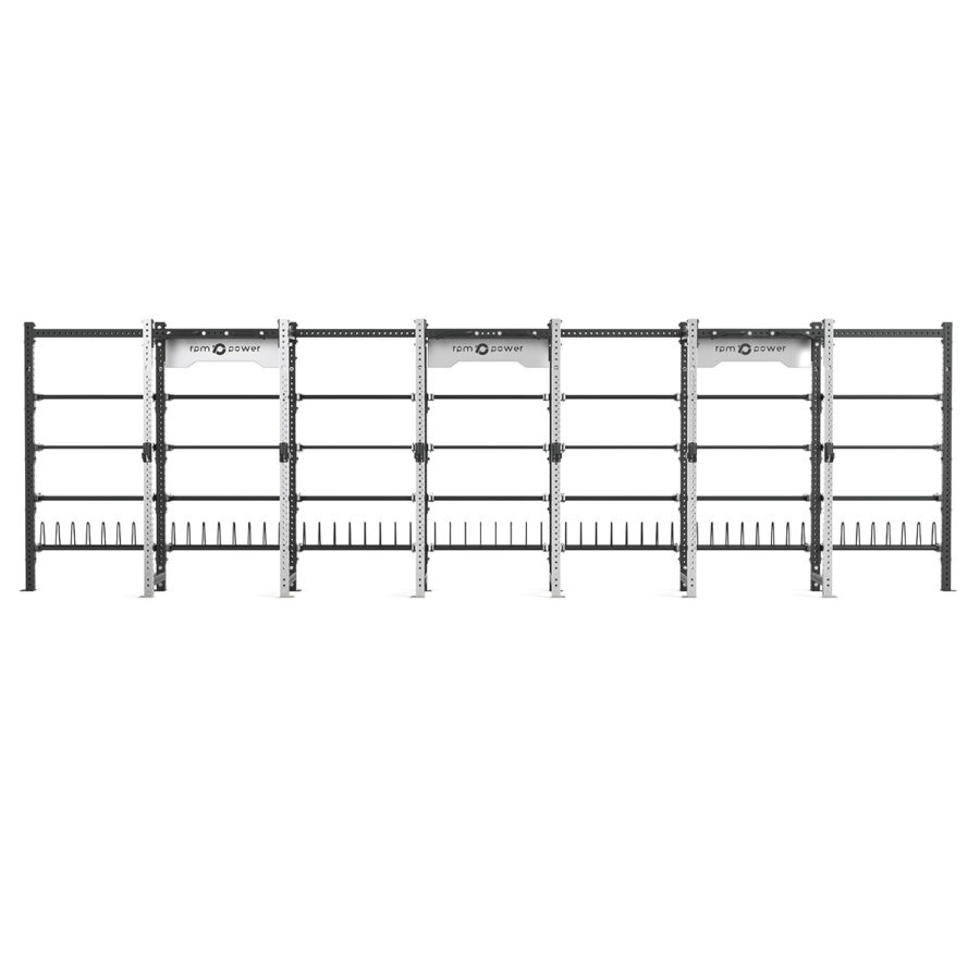 Cable Machine Power rack with Bumper Plate Storage, Pull-Up Bar & Slam Ball Storage