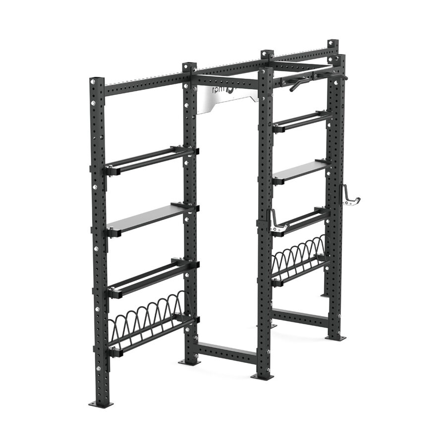 Cable Machine Power rack with Bumper Plate Storage, Pull-Up Bar & Slam Ball Storage