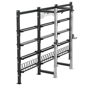 Cable Machine Power rack with Bumper Plate Storage, Pull-Up Bar & Slam Ball Storage
