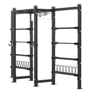 Cable Machine Power rack with Bumper Plate Storage, Pull-Up Bar & Slam Ball Storage