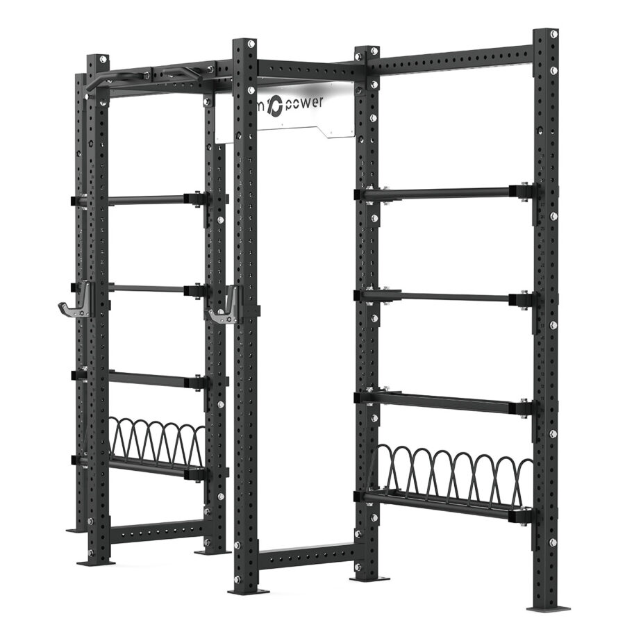 Cable Machine Power rack with Bumper Plate Storage, Pull-Up Bar & Slam Ball Storage