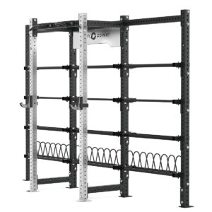 Cable Machine Power rack with Bumper Plate Storage, Pull-Up Bar & Slam Ball Storage