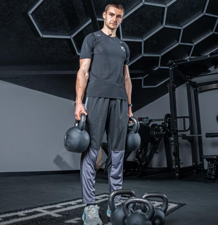 Hyrox athlete Sean Noble using RPM Power Kettlebells