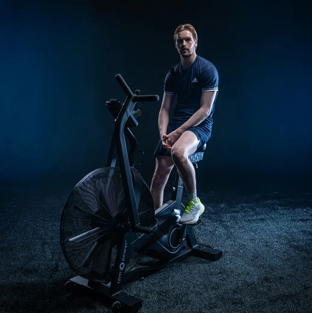 Caoimhin Kelleher with a Air Bike