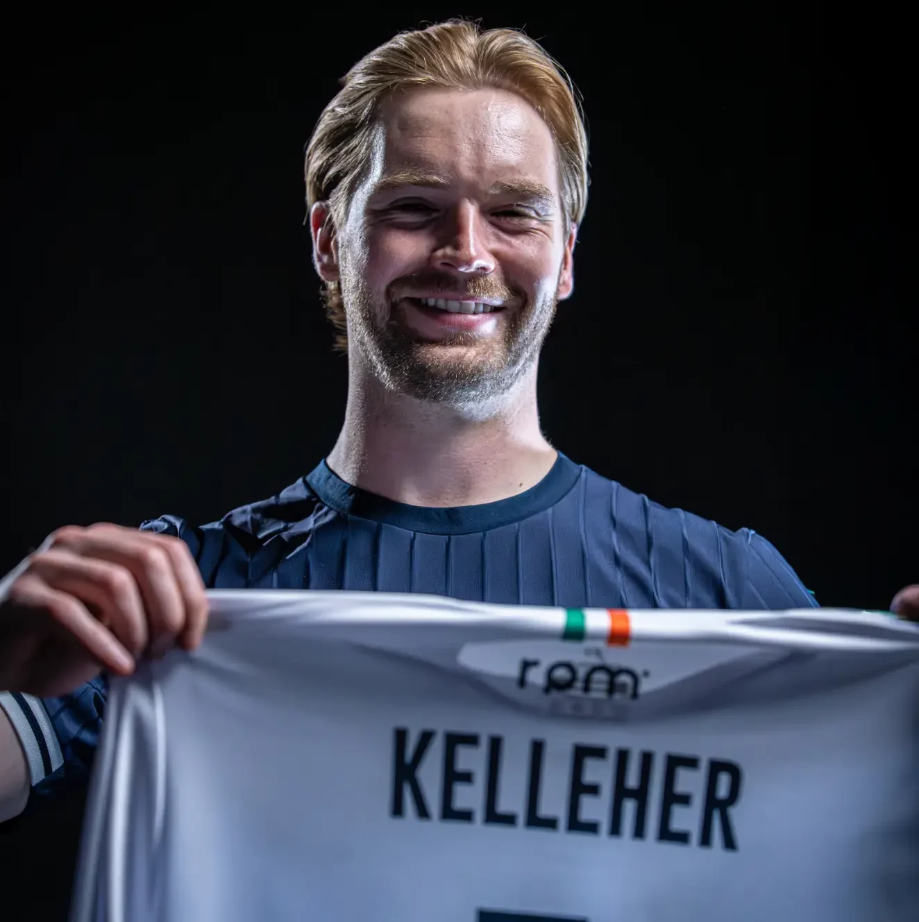 Caoimhin Kelleher with a jersey