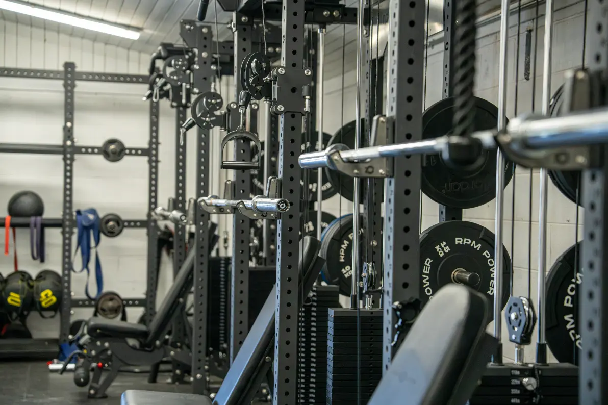 St Munchin's College Gym with racking and benches